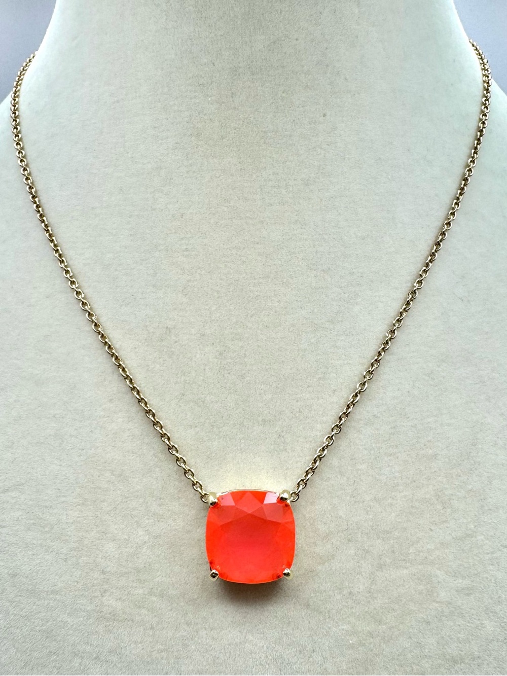 Kate Spade Cause A Stir Flamingo Coral Pink Pendant Necklace